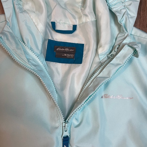 Eddie Bauer Light Blue Hooded Jacket - Picture 2 of 2